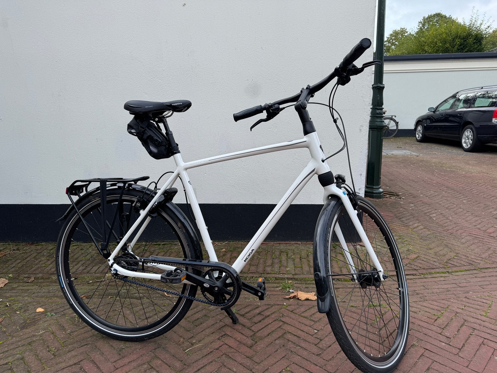 Koga Venya 6.0 Heren White Metallic fiets | Gates riem, Versnellingen, Zo goed als nieuw, 57 tot 61 cm, Ophalen