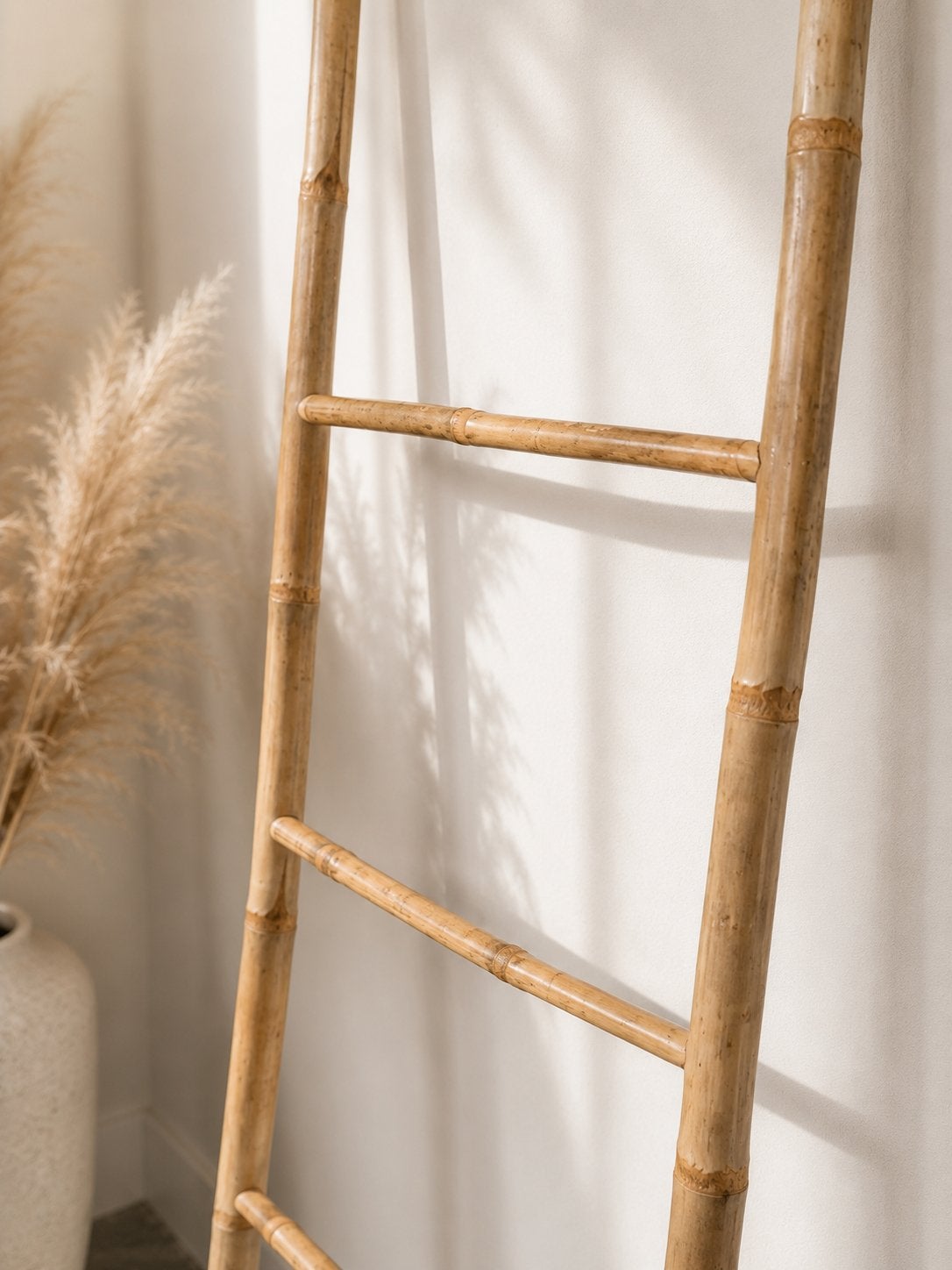 Decoratieve bamboe ladder - 170 cm hoog, Ophalen, Gebruikt, Beige, Boho