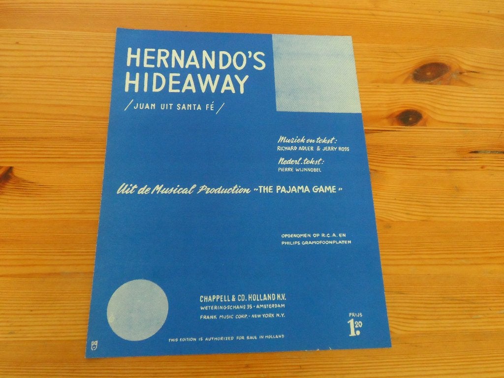 Hernando's hideaway - adler / ross - juan uit santa fè, Muziek en Instrumenten, Gebruikt, Gitaar, Ophalen of Verzenden, Artiest of Componist
