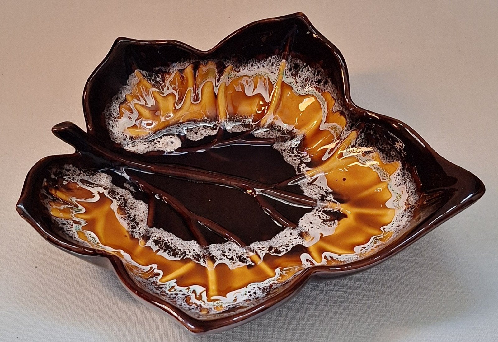Vintage Vallauris Keramische Schaal - Bladvormig, Ophalen of Verzenden