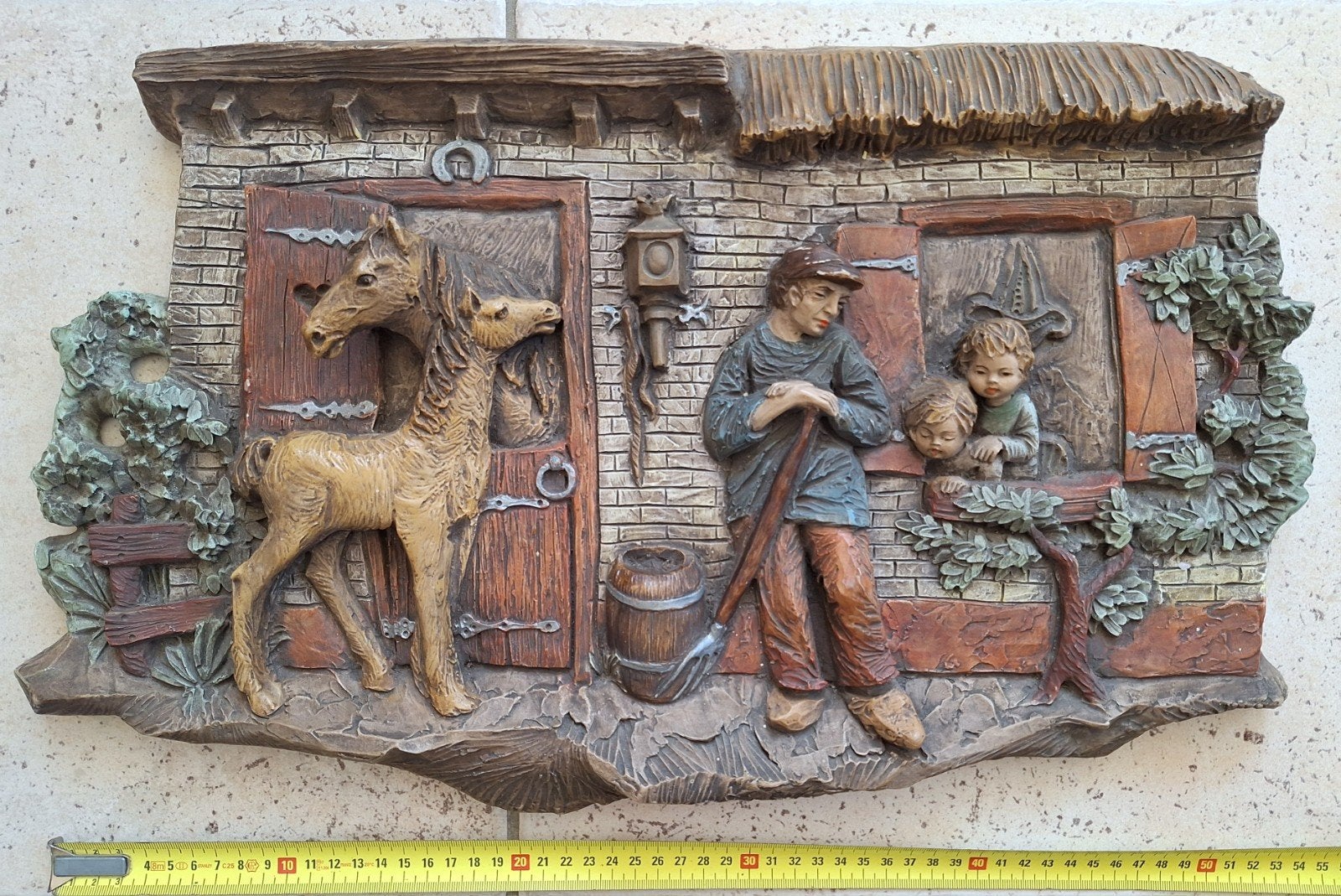 Vintage wandreliëf boerderij PGV Venlo, Ophalen of Verzenden