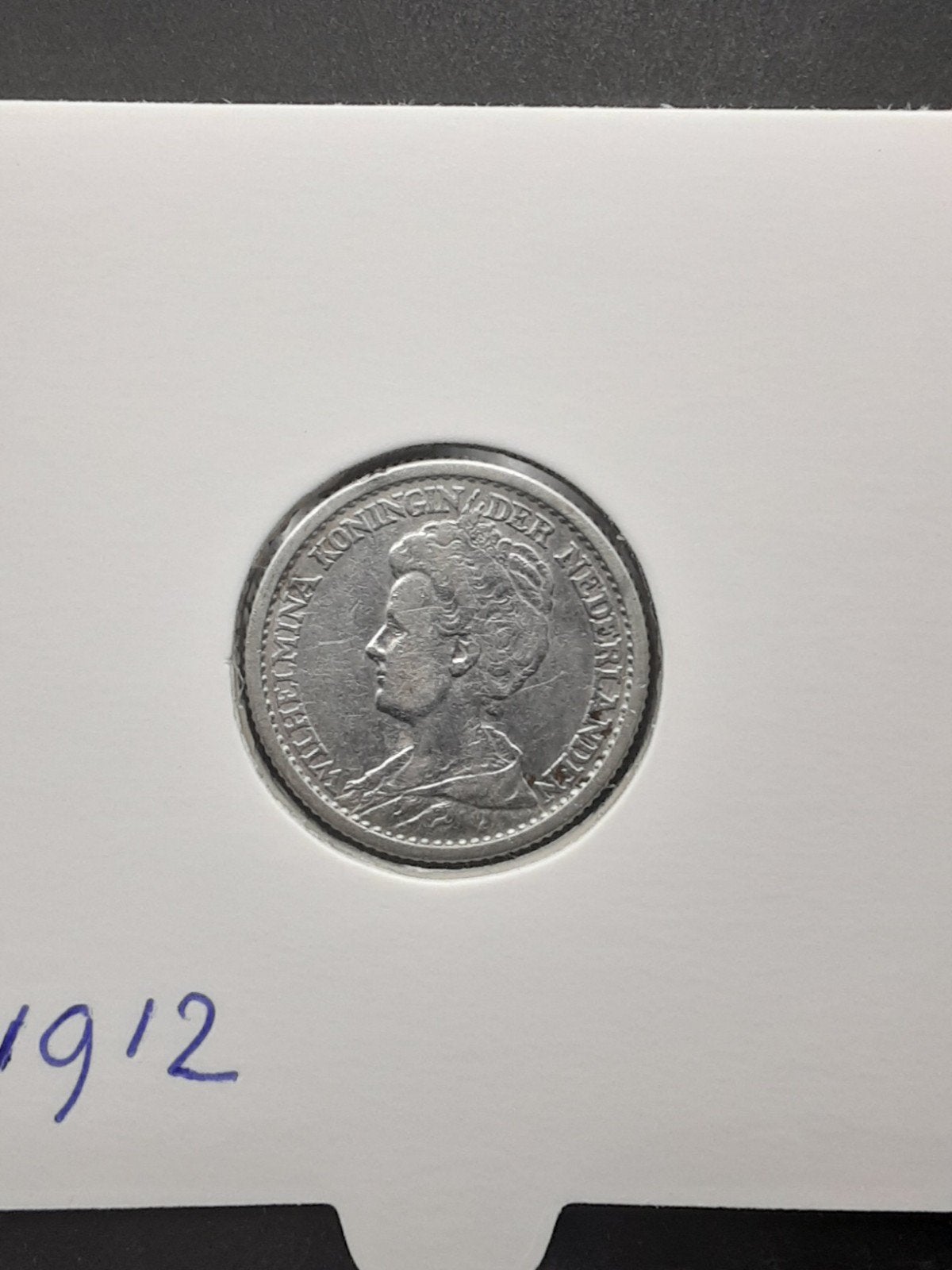 25 cent 1912 koningin Wilhelmina, Verzenden, Zilver, 25 cent, Koningin Wilhelmina