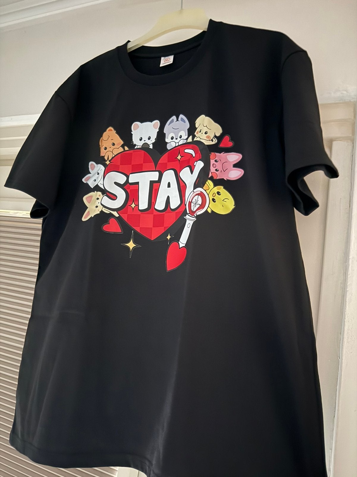 Stray Kids Love STAY zwart fanmade shirt maat M nieuw, Meerkleurig, Maat 46/48 (XL) of groter, Nieuw, Ophalen of Verzenden