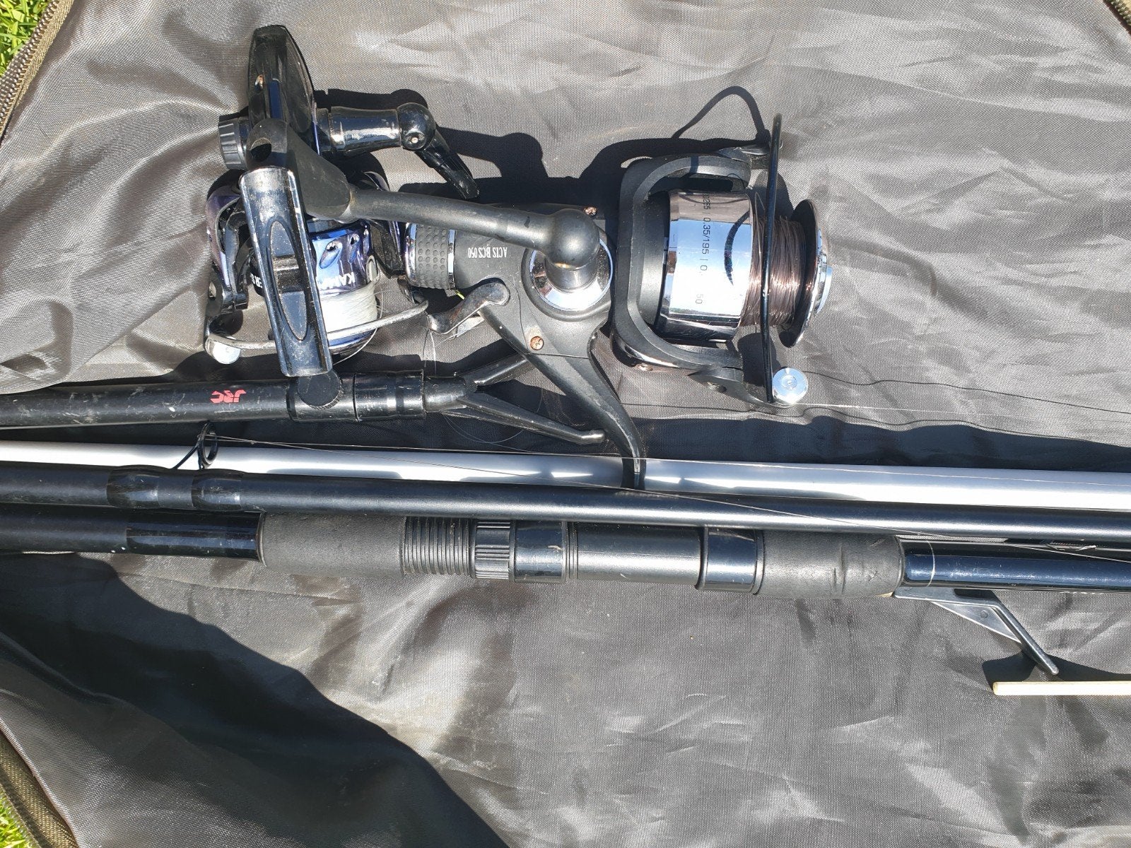 Complete vishengel set met molens en foudraal, Ophalen