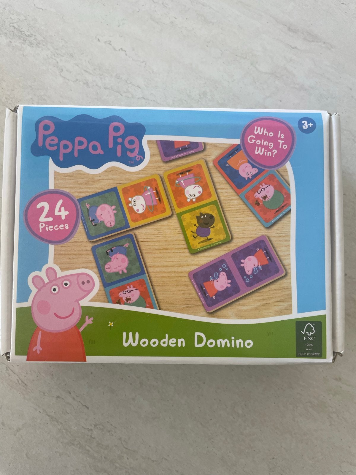 Peppa Pig Houten Domino Spel - 24 Stuks, Ophalen, Zo goed als nieuw, Jongen of Meisje