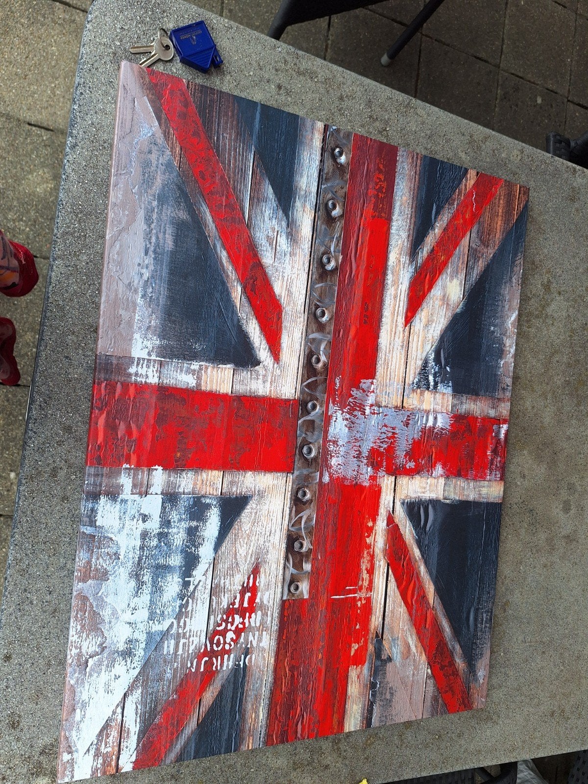 Mooi canvas schilderij Union Jack 80 x 60 cm, Ophalen