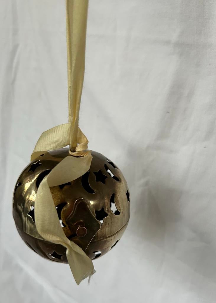 Vintage messing potpourri bal, Ophalen of Verzenden