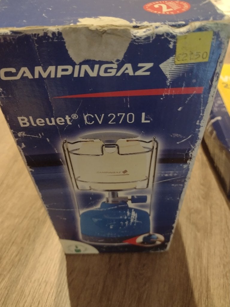 Camping gaslamp Bleuet CV 270 L met gasflesje, Ophalen of Verzenden