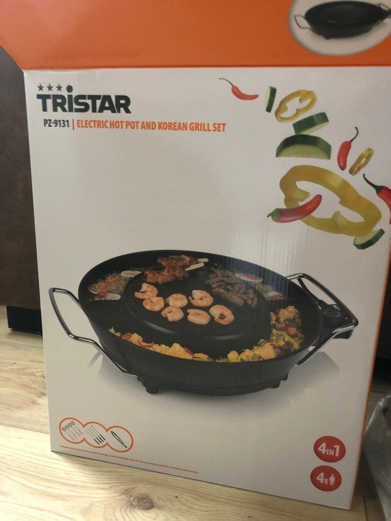 Tristar PZ-9131 Elektrische Hot Pot & Koreaanse Grill Set, Ophalen of Verzenden, Nieuw, 4 t/m 7 personen