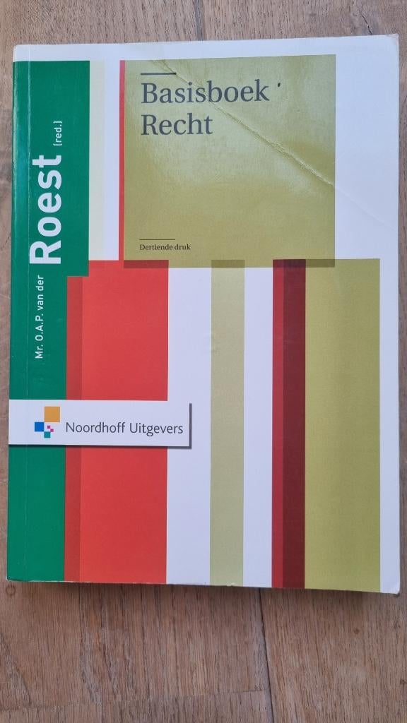 Basisboek recht  9789001815509, Zo goed als nieuw, Noordhoff Uitgevers, Gamma, HBO