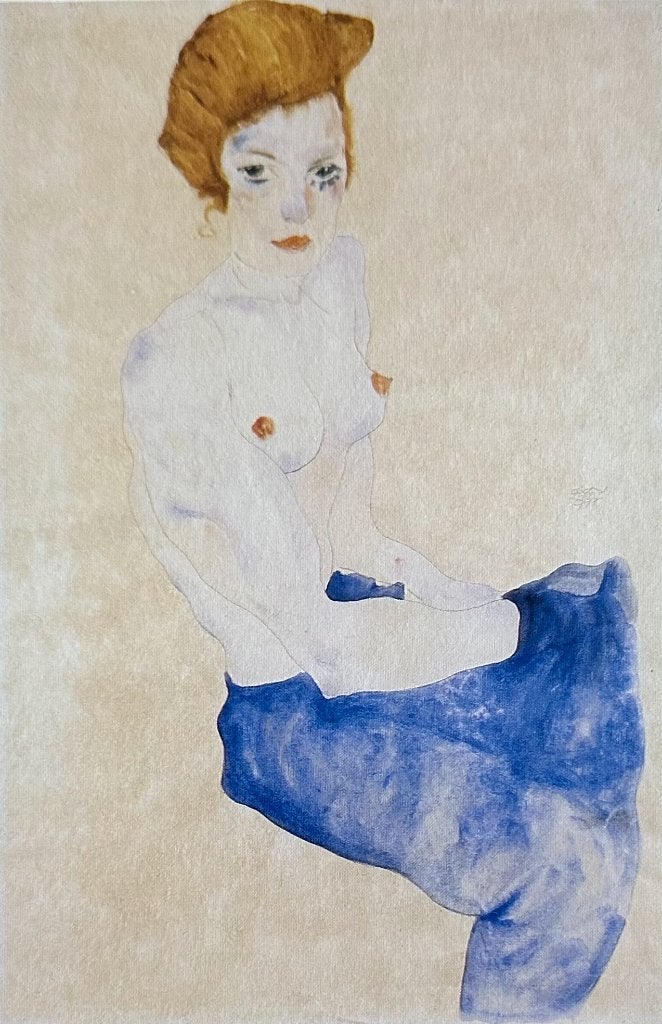 00083a EGON SCHIELE ~ zittend meisje (1911), Verzenden, 1980 tot heden, Ongelopen, Overige thema's