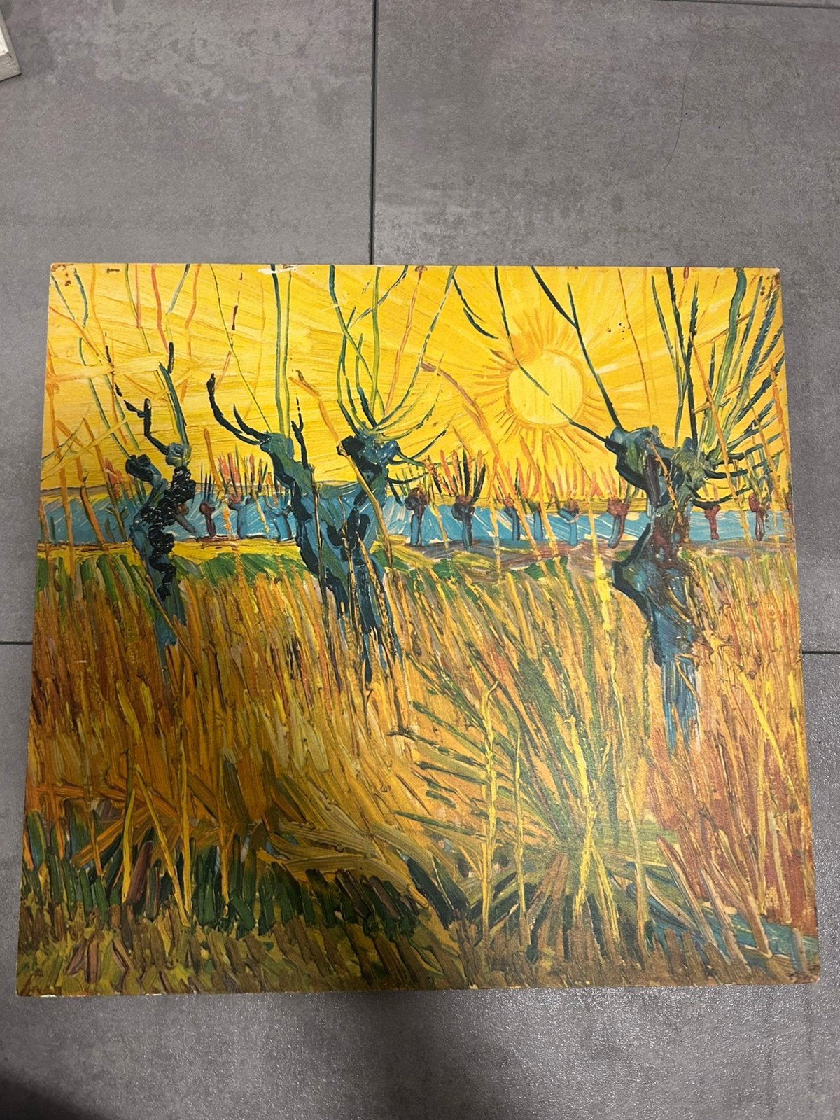 Vincent van Gogh – Knotwilgen met ondergaande zon – handges, Ophalen of Verzenden