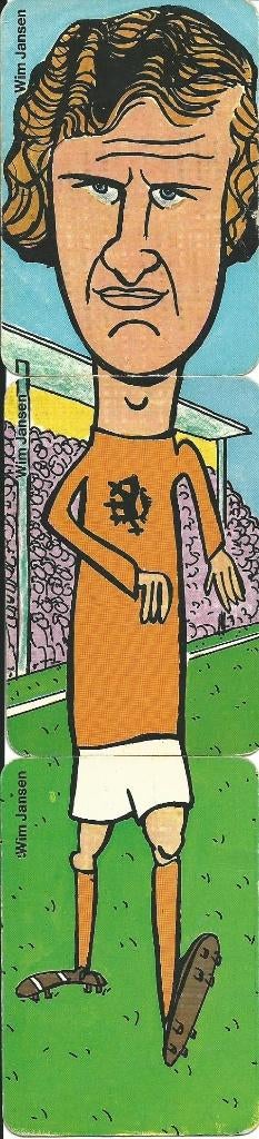 1978 karikatuur plaatje Centra Wim Jansen Feyenoord, Verzenden, Zo goed als nieuw, Feyenoord, Poster, Plaatje of Sticker
