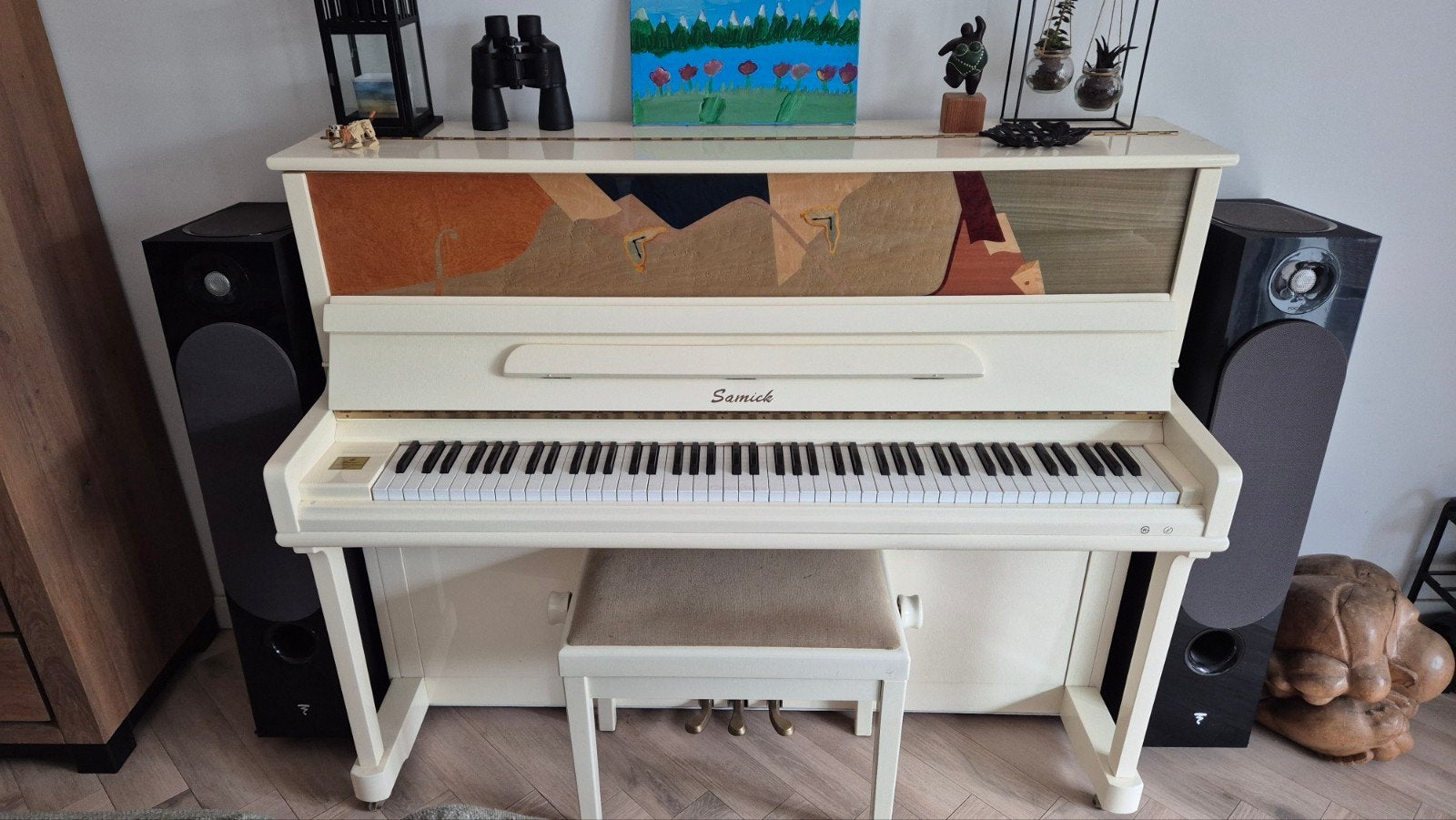 Samick Piano JD3031 uit 2001 - Eerste eigenaar, Ophalen, Gebruikt, Wit, Piano