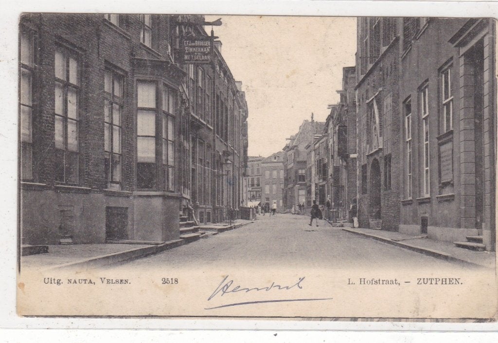 Zutphen-L. Hofstraat 1905, Ophalen of Verzenden, Voor 1920, Gelopen, Gelderland