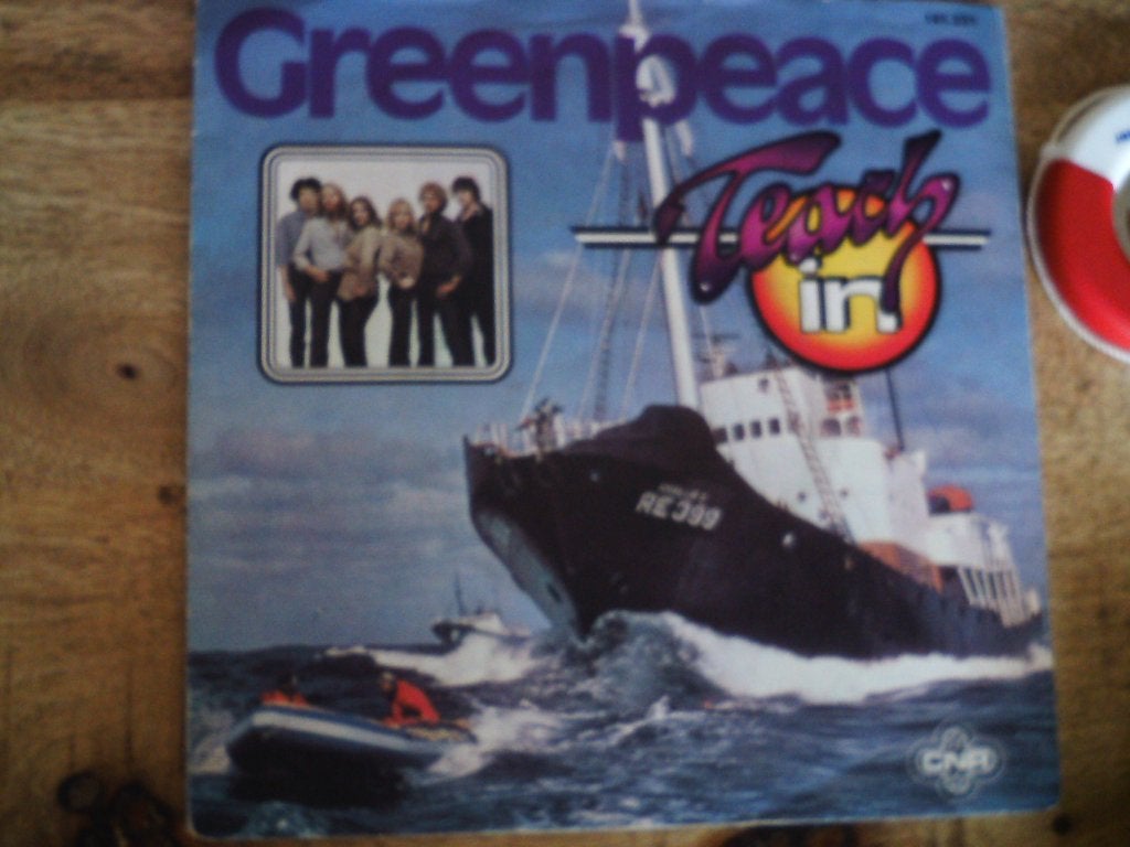 teach in -greenpeace --ned.versie--  21a, 7 inch, Ophalen of Verzenden, Zo goed als nieuw, Fotohoes