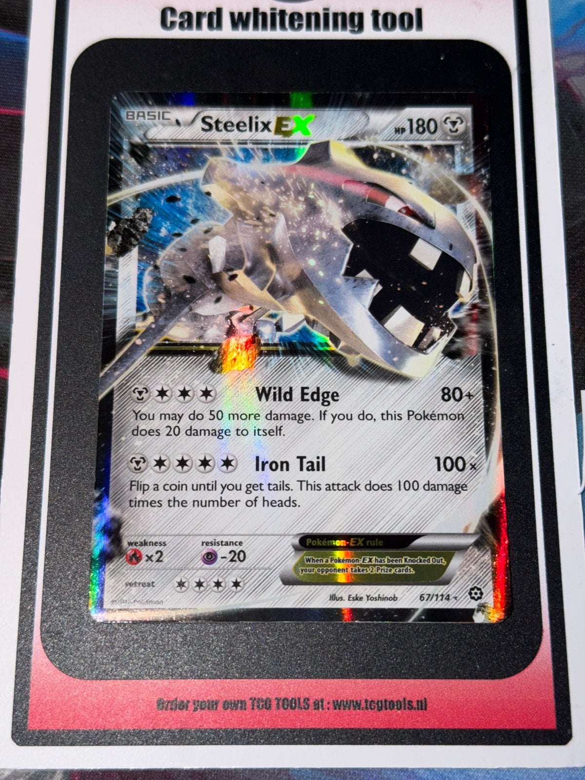 Steelix EX 67/114 XY Steam Siege NM-, Ophalen, Zo goed als nieuw