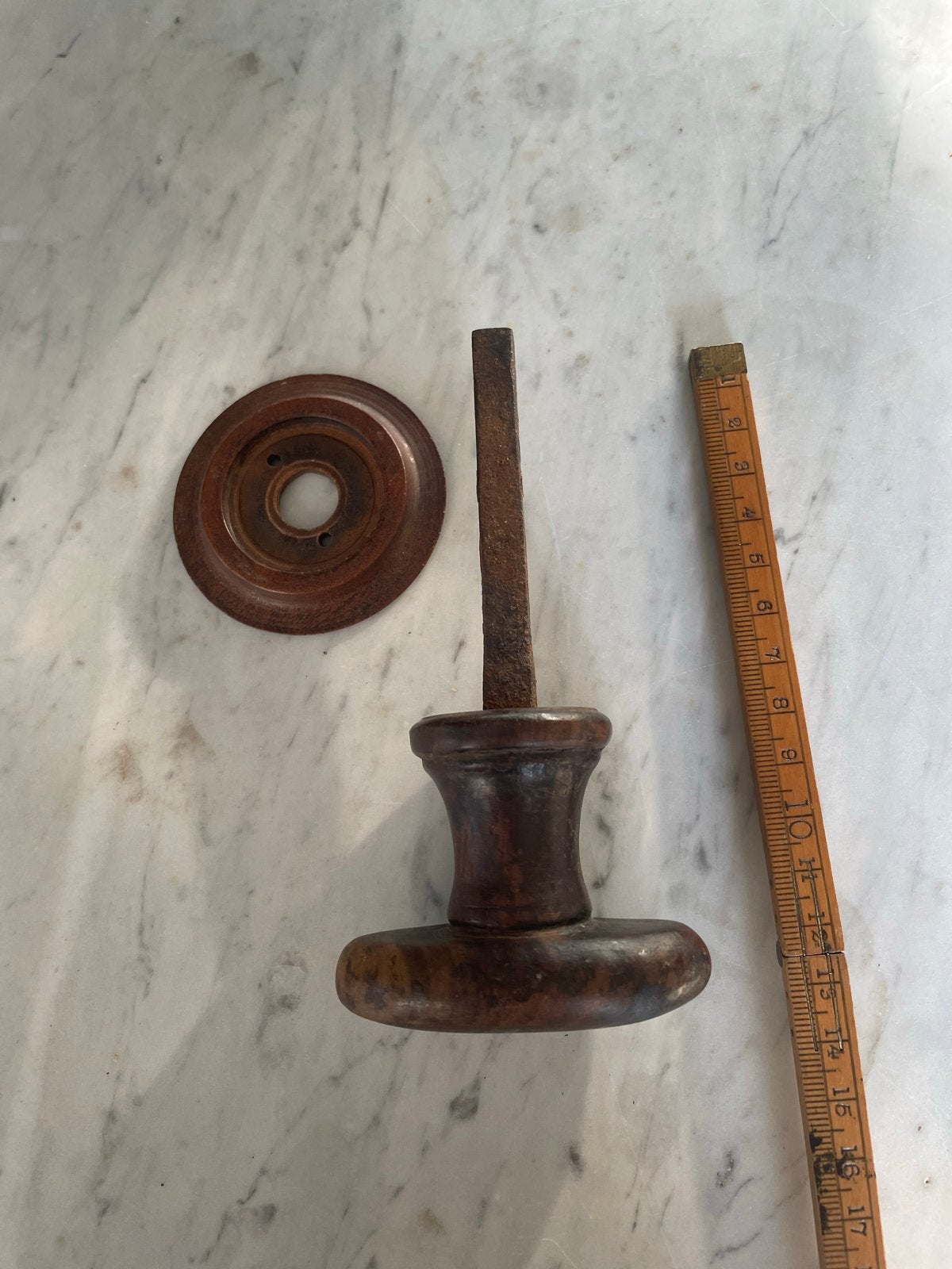 Antieke Coromandelhouten Deurknop - Uniek & Authentiek, Ophalen of Verzenden