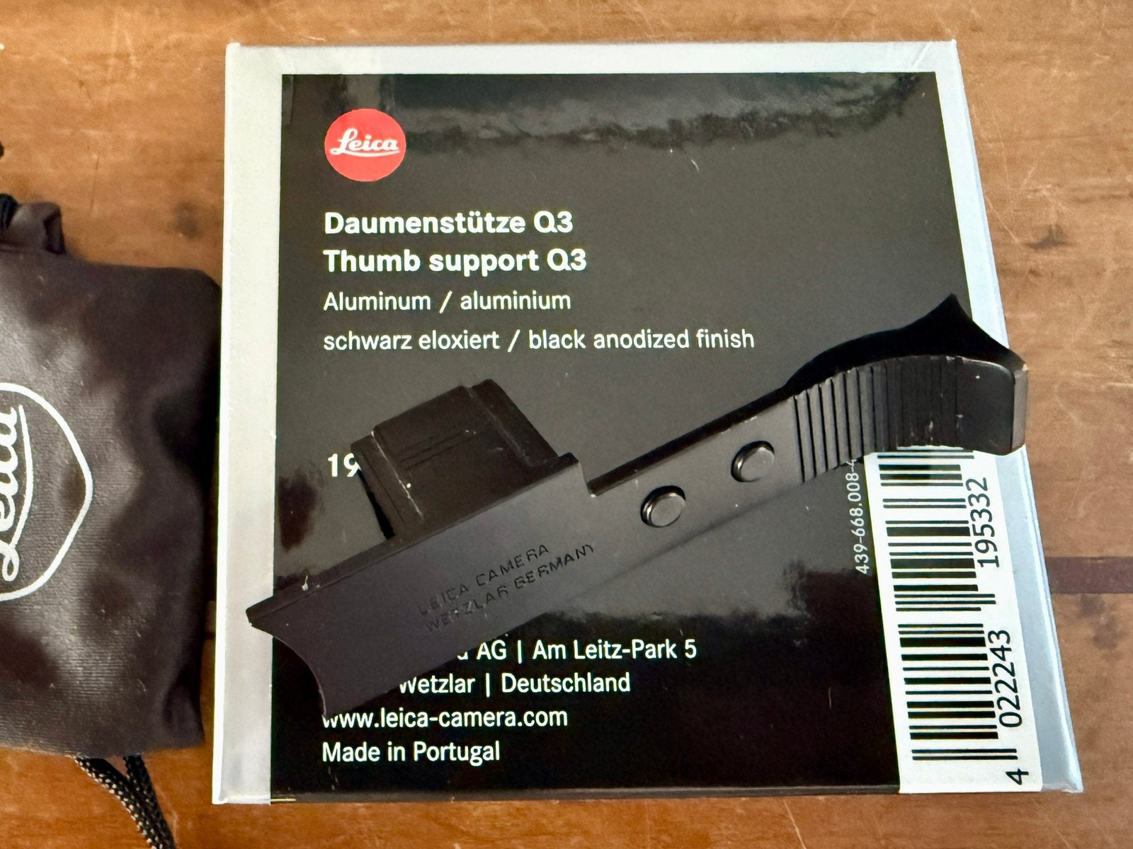 Originele Leica Thumb Support Q3 - 19 533 - Als Nieuw, Audio, Tv en Foto, Fotocamera's Digitaal, Ophalen of Verzenden, Zo goed als nieuw