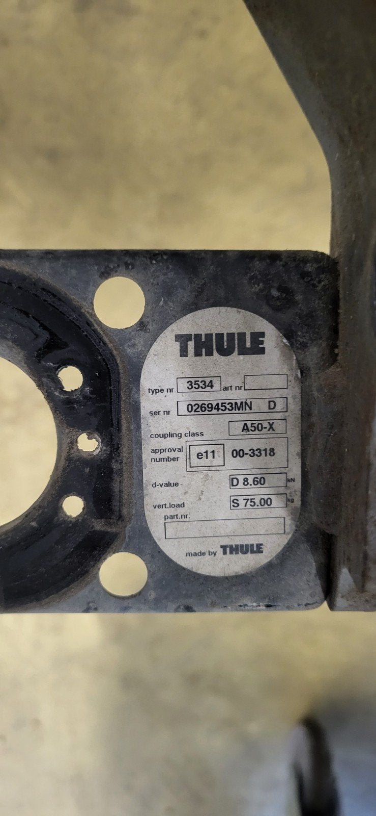 Thule trekhaak Subaru impreza, Ophalen, Gebruikt