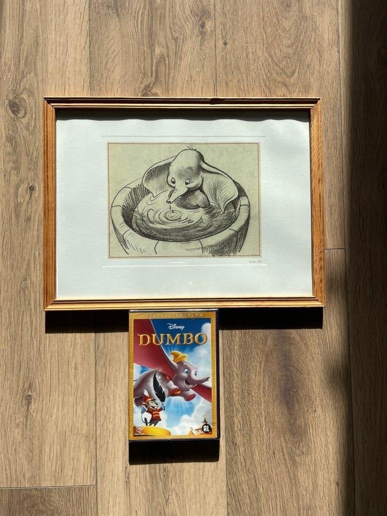 Geprinte Disney Dombo in bad + DVD Dombo, Ophalen, Bambi of Dumbo, Nieuw, Overige typen