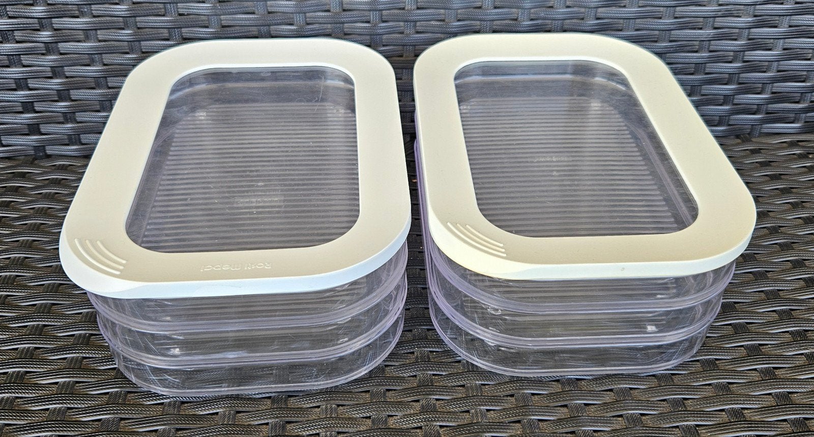 Mepal Vleeswarendozen 3-laags (2 stuks) voor €6, Ophalen of Verzenden, Gebruikt
