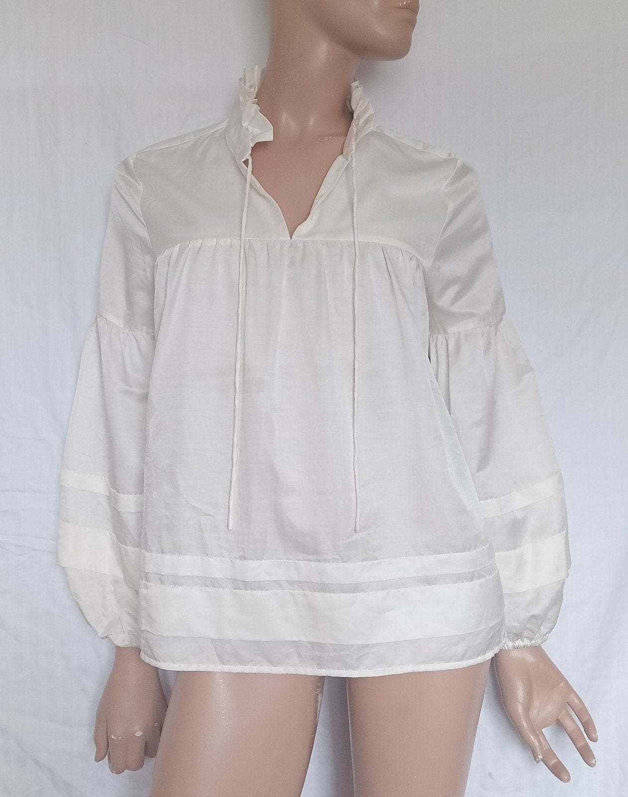 MRS HUGS Blouse , Maat M , KATOEN , ZIJDE, Ophalen of Verzenden, Zo goed als nieuw, Maat 38/40 (M), Wit