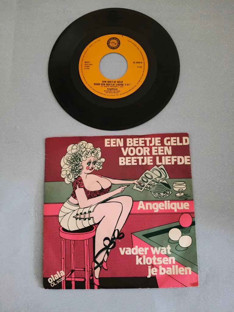 Angelique - Een Beetje Geld / Vader Wat Klotsen Je Ballen, Ophalen, Gebruikt, Fotohoes, 7 inch