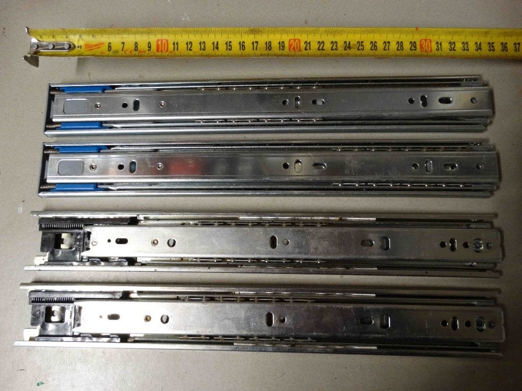 Kogelladegeleiders voor greeploze lades, softclose, nieuw., Ophalen of Verzenden, Nieuw, 250 mm of meer, Overige typen