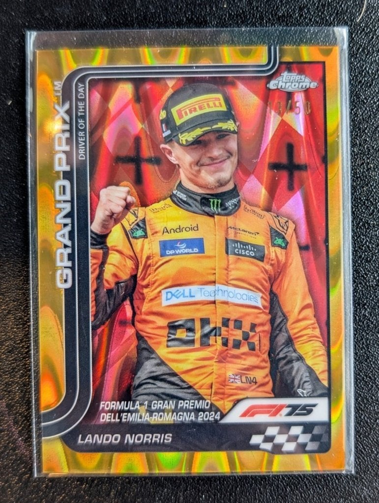 Topps chrome f1 Lando Norris gold wave /50, Ophalen of Verzenden, Nieuw, Formule 1