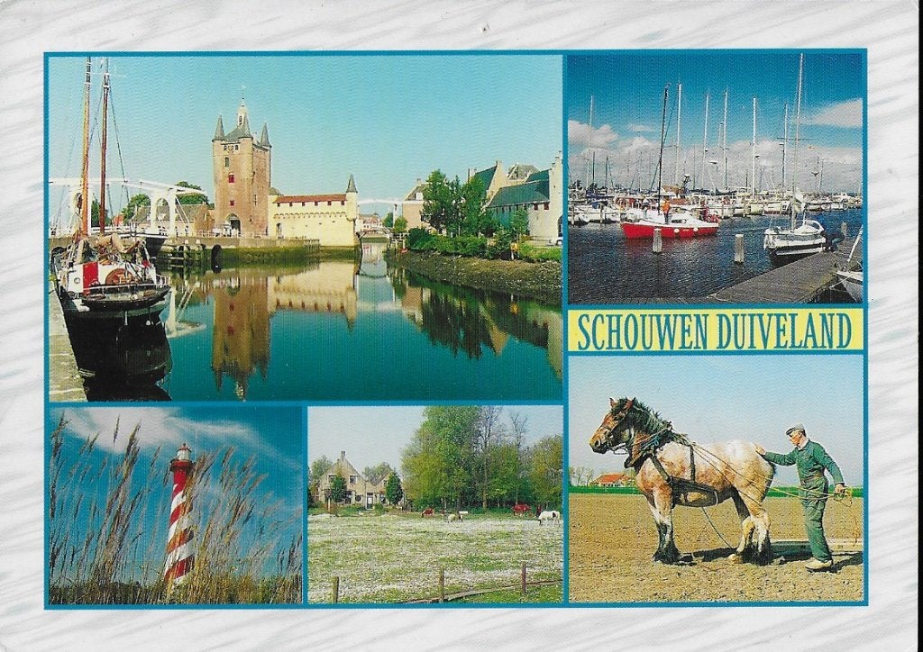 Schouwen Duiveland gelopen Ansichtkaart ( 4118 ), Ophalen of Verzenden, 1980 tot heden, Gelopen