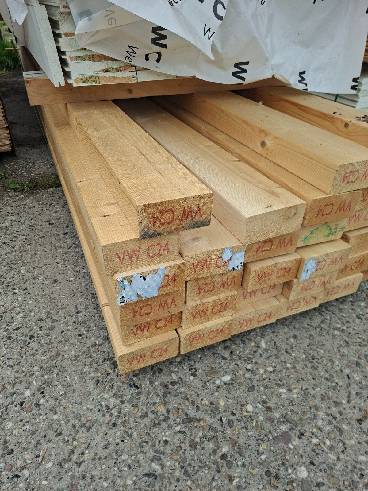 33 Vuren Balken 70x150mm, 4.8m lengte - Hele partij, Ophalen of Verzenden, Balk, Vuren, 50 mm of meer