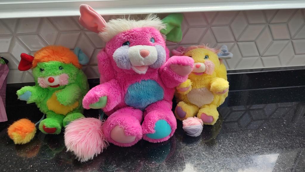 3 Originele Mattel Popples Knuffels - Vintage Speelgoed, Gebruikt, Overige merken, Overige typen, Ophalen of Verzenden