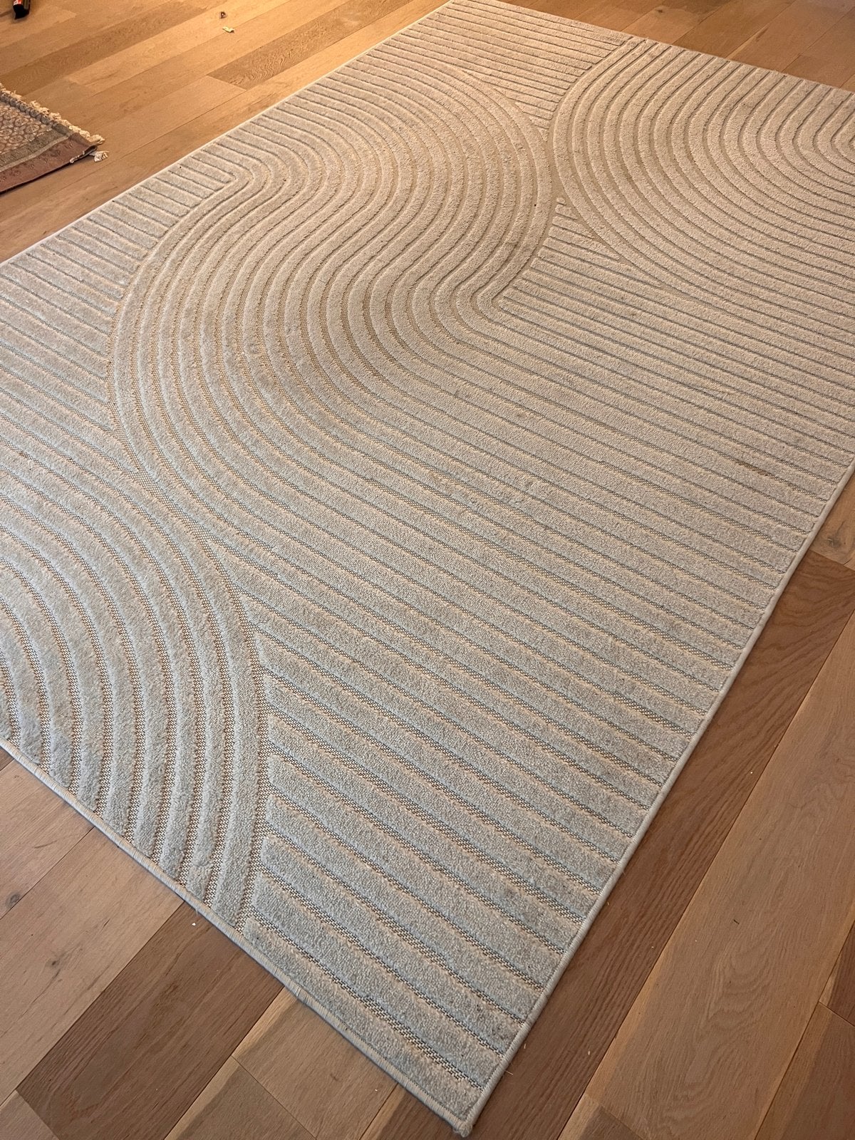 Benuta Mars Crème binnen- en buitenvloerkleed, Huis en Inrichting, Stoffering | Tapijten en Kleden, Ophalen, Gebruikt, 200 cm of meer