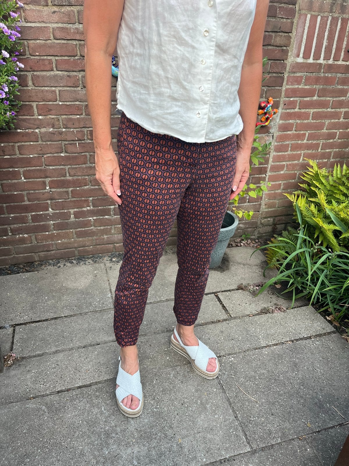 ZILCH Amsterdam Broek met patroon - Maat S, Kleding | Dames, Broeken en Pantalons, Meerkleurig, Ophalen of Verzenden, Maat 36 (S)