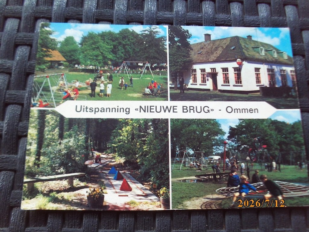 Ommen Uitspanning Nieuwe Brug  4 luik kleur 1969, Ophalen of Verzenden, 1960 tot 1980, Ongelopen, Overijssel