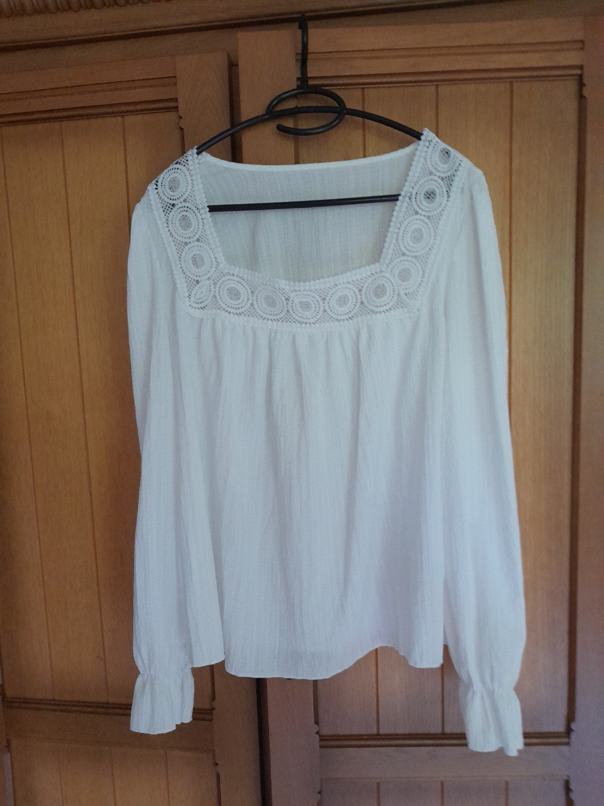 Nieuwe witte blouse maat L Ibiza stijl, Verzenden, Nieuw, Maat 42/44 (L), Wit
