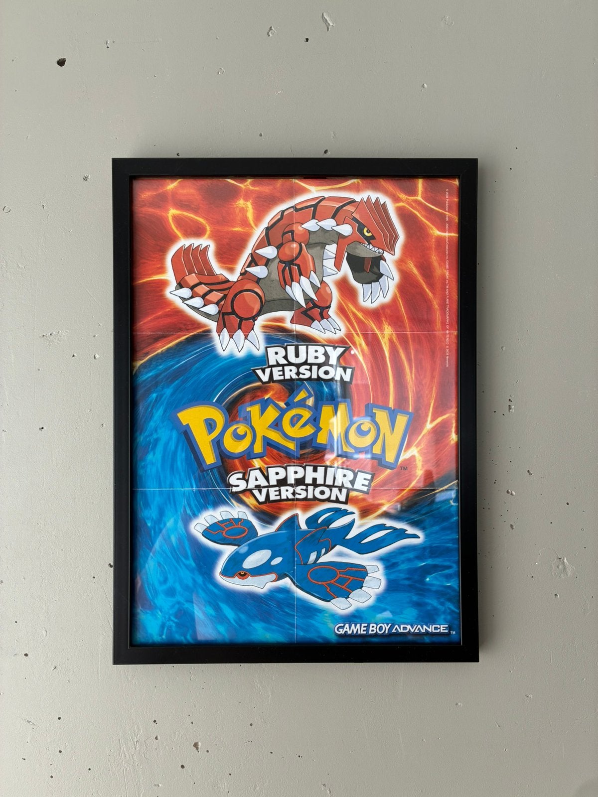 Pokemon Ex Ruby & Sapphire Gameboy Advance A4 Poster, Ophalen of Verzenden, Zo goed als nieuw