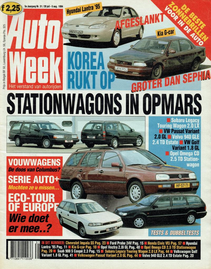 Autoweek 1994 nr. 31 (o.a. Opel Omega & Volvo 940 Estate), Verzenden, Gelezen, Algemeen