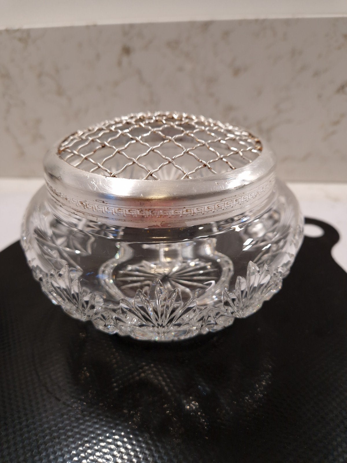 Bloemenvaasje Pique fleur ( Frankrijk) kristal oud, Ophalen of Verzenden