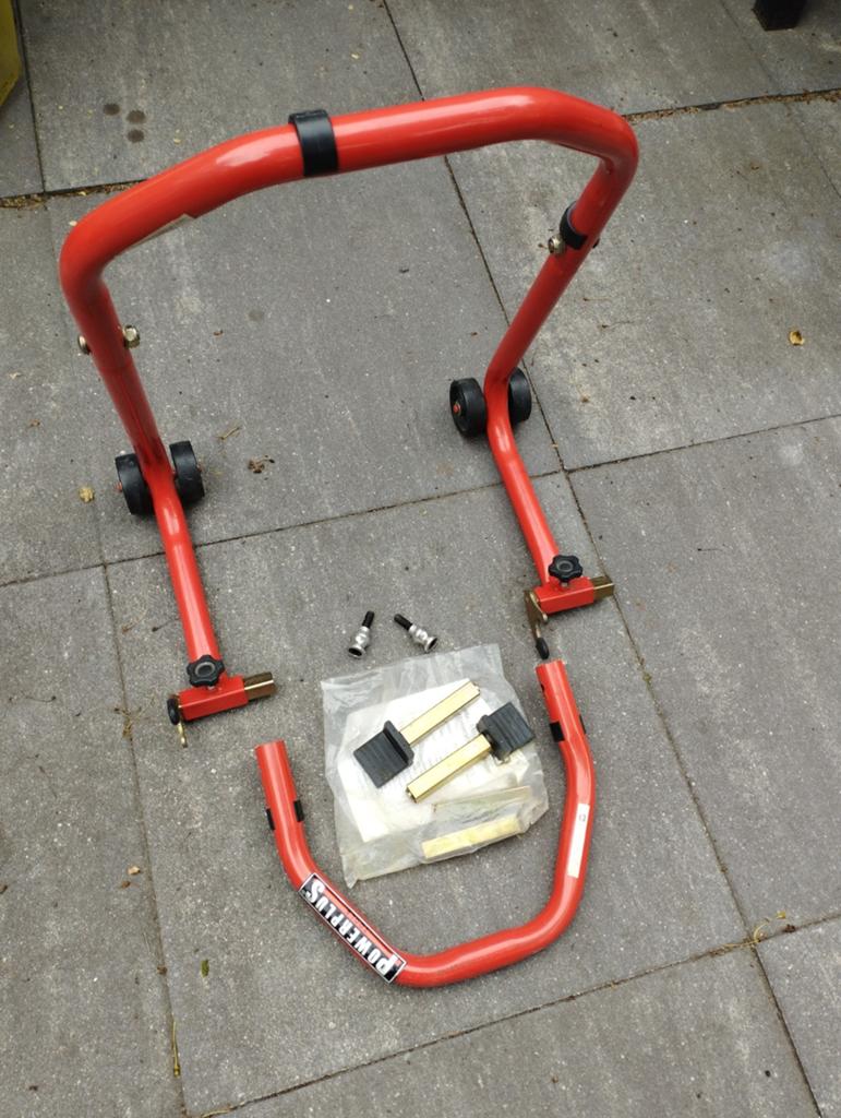 Motorsteun Powerplus Tools - Voor en achter, incl. bobbins, Ophalen