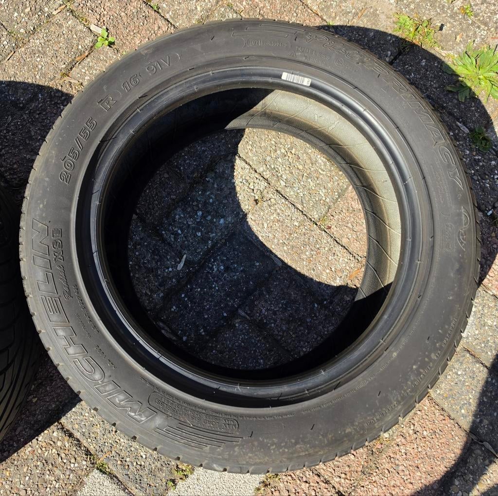 2X Zomer/2X Winter 205/55R16 Michelin en Vredestein, Gebruikt, 16 inch, Band(en), Personenwagen