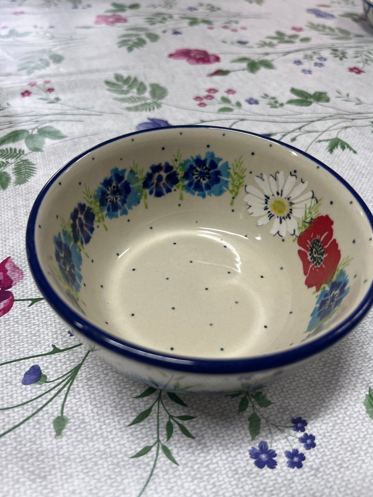 Bunzlau Kommetje 12cm - Handgemaakt Keramiek, Handbeschilderd, Porselein of Keramiek, Schaal, Rond