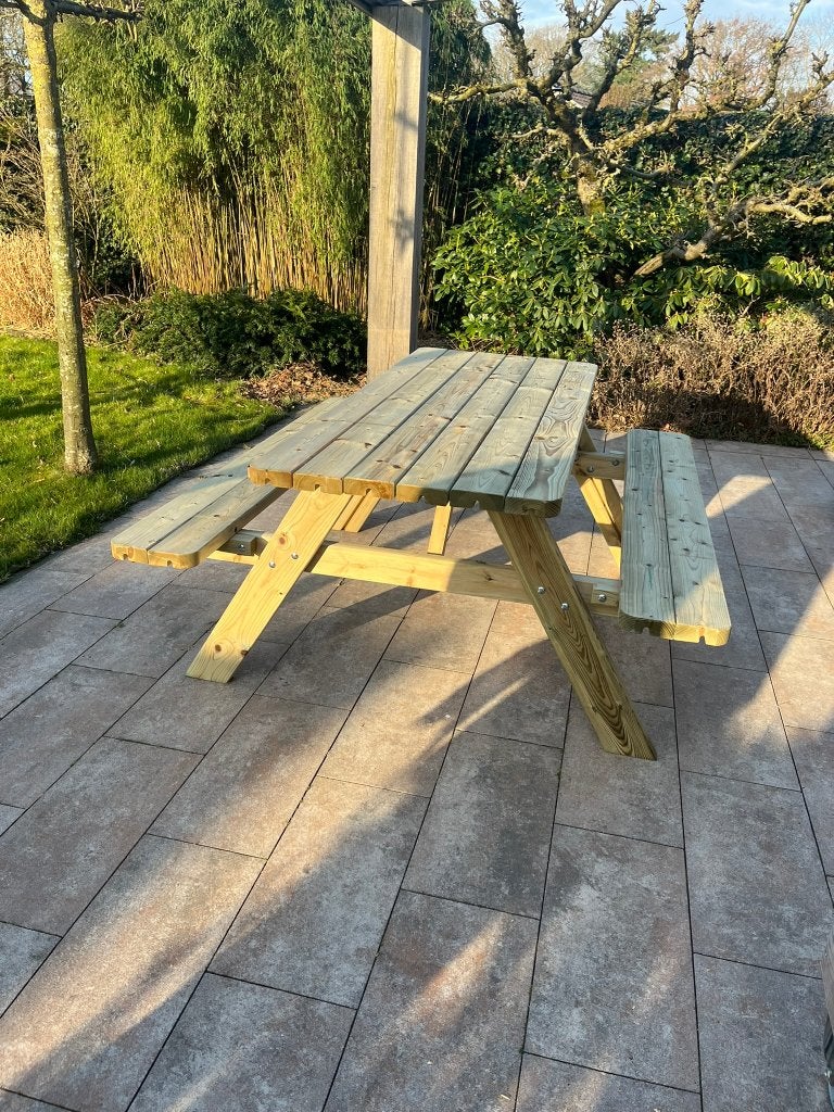 sterke geïmpregneerde picknicktafels, Tuin en Terras, Picknicktafels, Nieuw, Ophalen of Verzenden, Inklapbaar, Rechthoekig