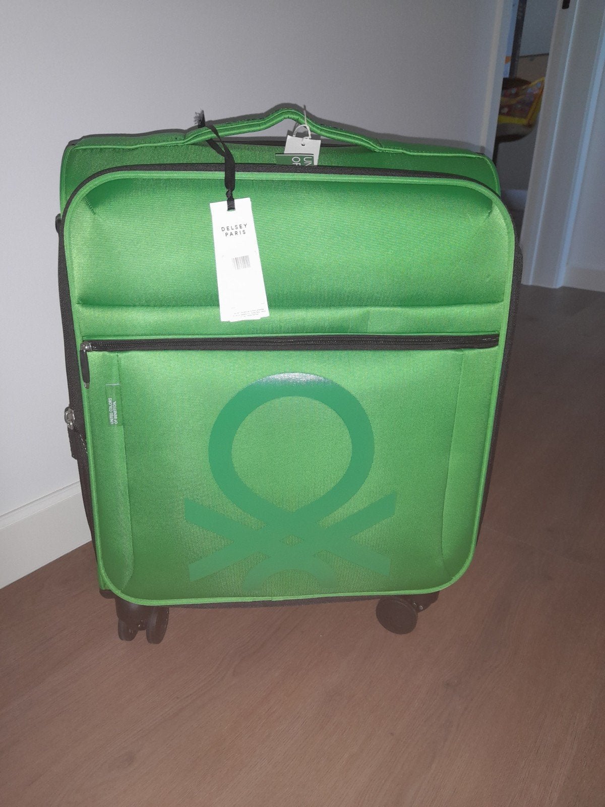 Nieuwe Delsey United Colors of Benetton Koffer - Groen, Overige materialen, 50 tot 60 cm, 45 tot 55 cm, Nieuw