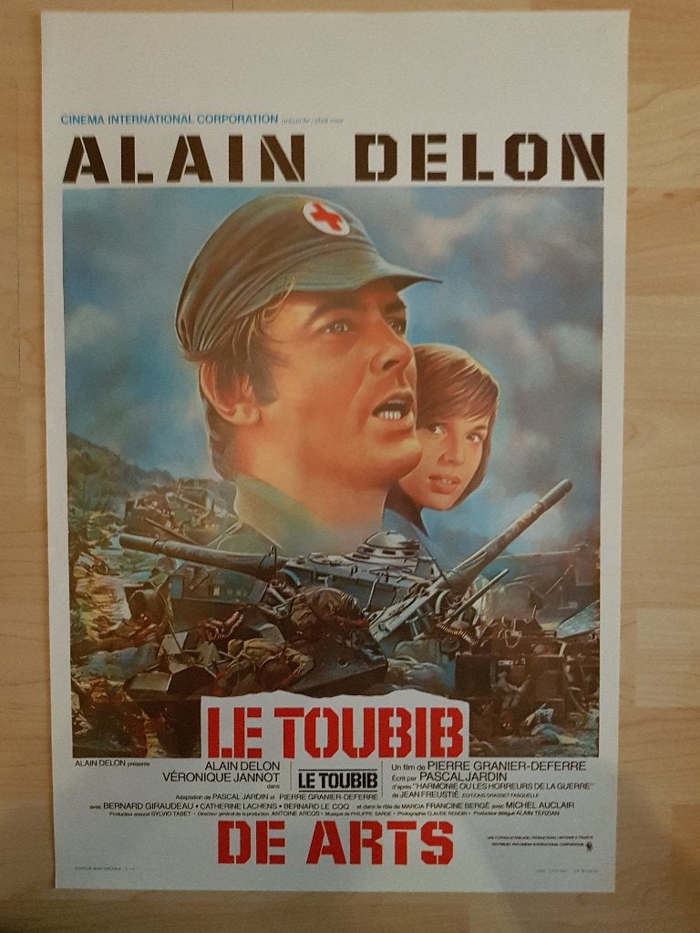 filmaffiche Alain Delon le toubib 1979 filmposter, Rechthoekig Staand, Ophalen of Verzenden, Zo goed als nieuw, A1 t/m A3