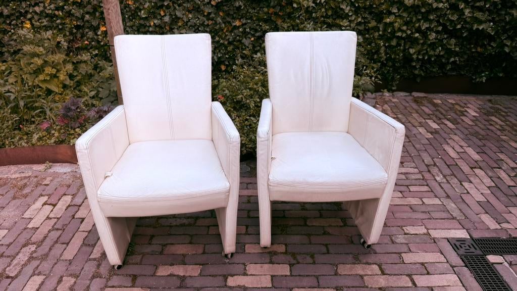 Eetkamer stoelen verstelbaar, Huis en Inrichting, Stoelen, Ophalen of Verzenden, Zo goed als nieuw, Wit, Vier