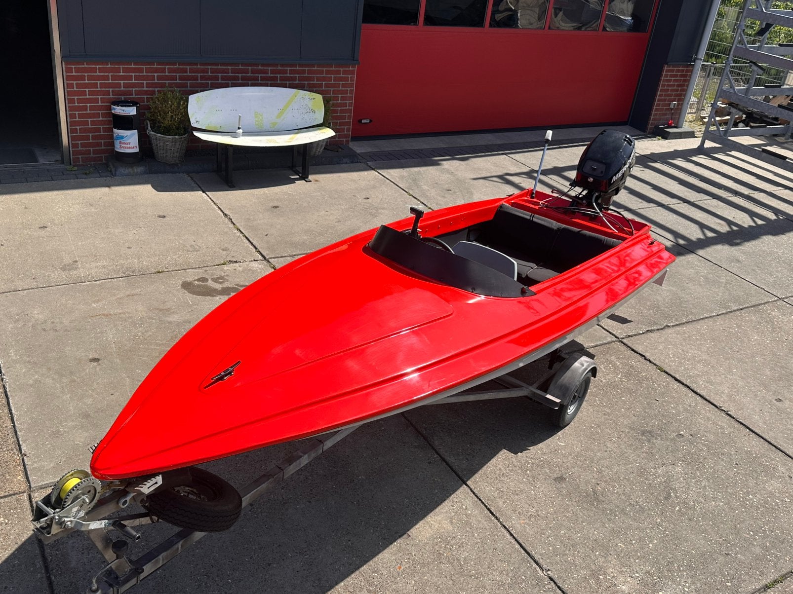 Zeer nette speedboot compleet met motor en trailer, Watersport en Boten, Speedboten, Ophalen of Verzenden, Zo goed als nieuw, Minder dan 70 pk