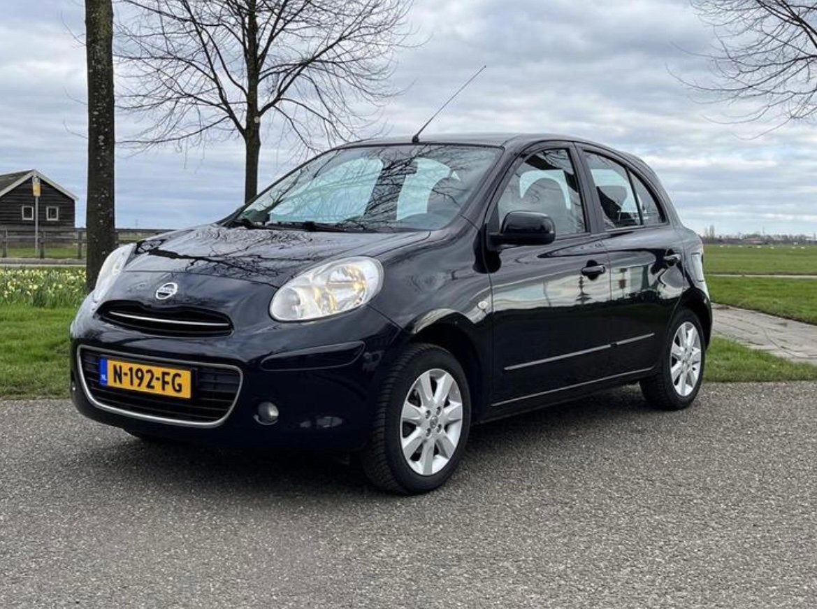 Nissan Micra 1.2 59KW 5DR 2012 Zwart, Voorwielaandrijving, Dealer onderhouden, 31 €/maand, 1198 cc