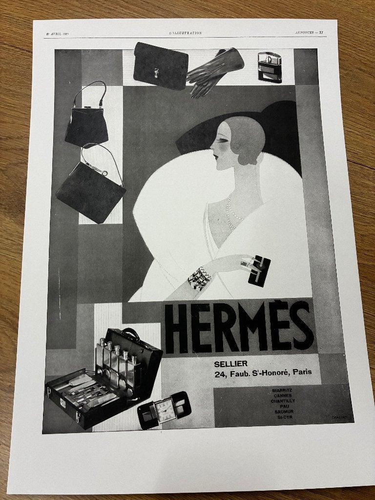 Hermes reclame jaren 1930, Verzamelen, Ophalen of Verzenden, Nieuw, Reclamebord